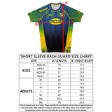 Brasil Football Short Sleeve Rash Guard