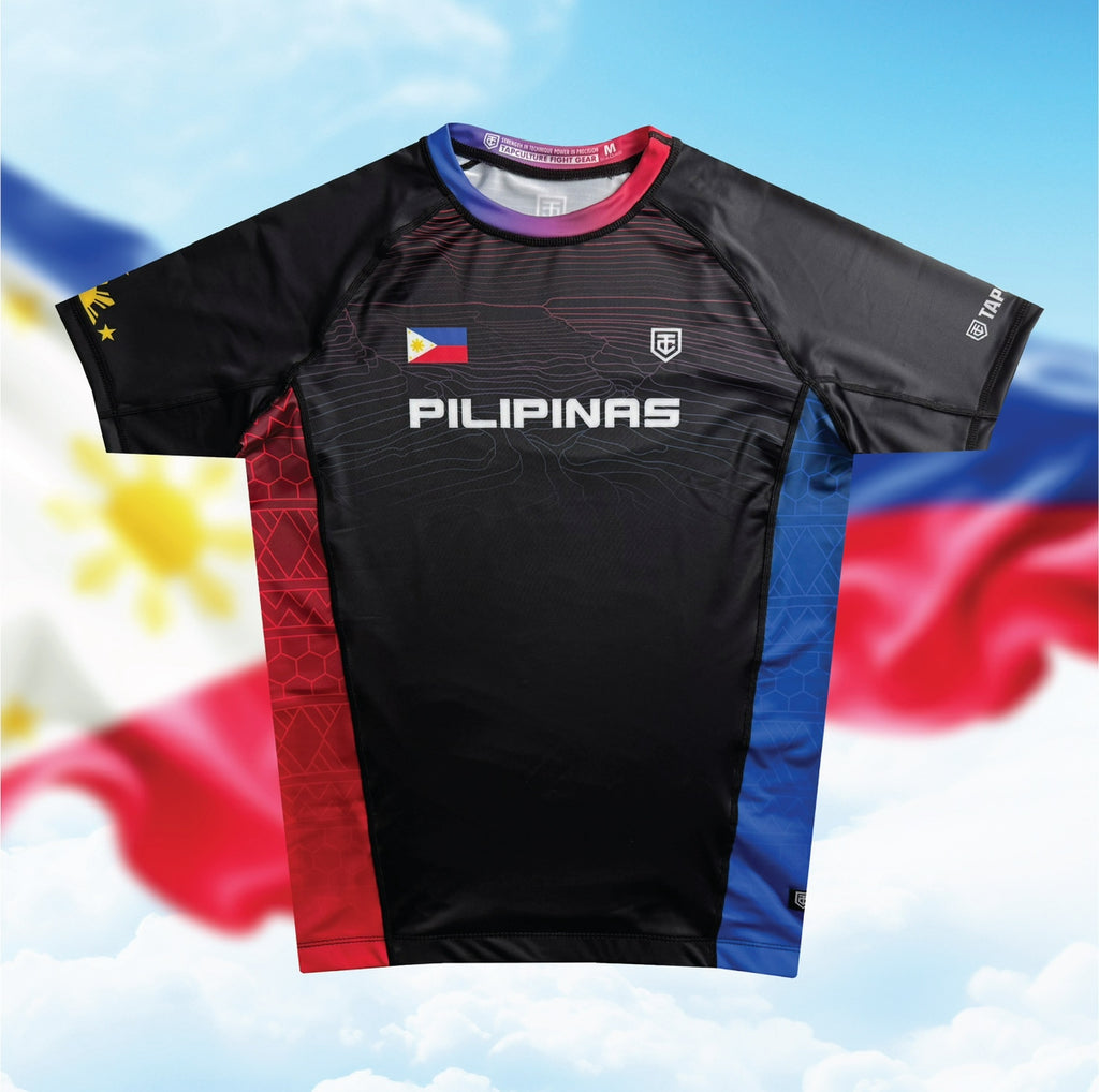 Pinoy Rash Guard Philippine NoGi Jiu-Jitsu Team Short Sleeve Rash Guard Black – tapcultureph