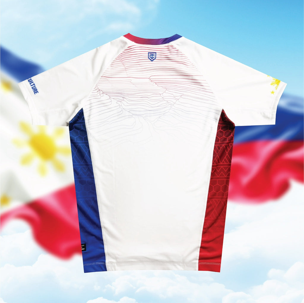 Pinoy Rash Guard Philippine NoGi Jiu-Jitsu Team Short Sleeve Rash Guard White – tapcultureph